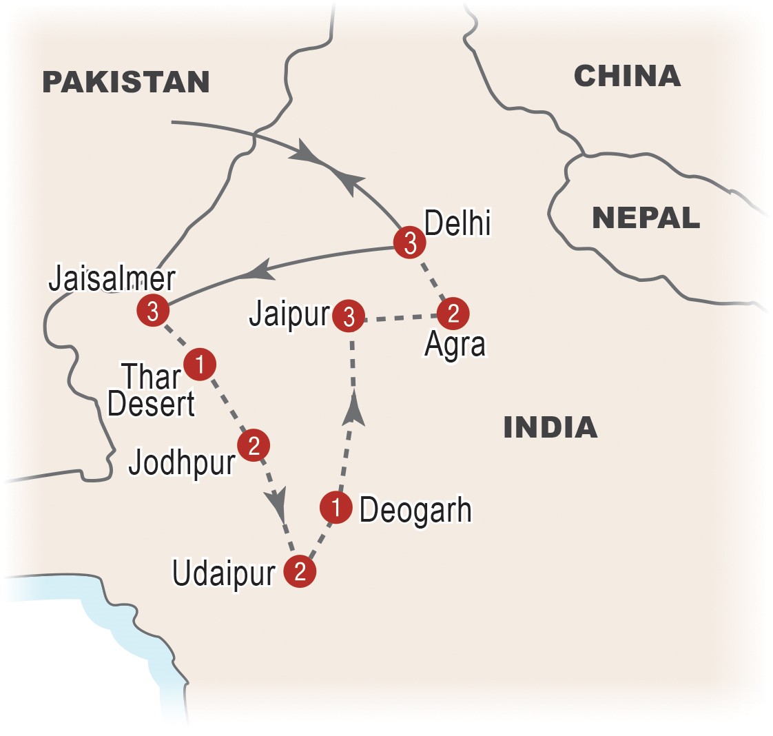 Map of Rajasthan