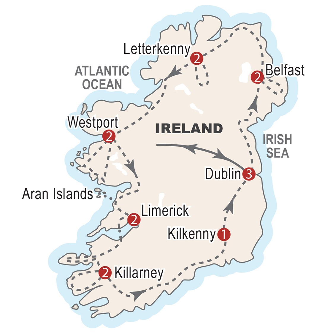 Ireland Map Craig Travel