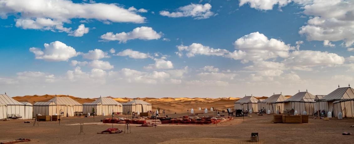 Spend a night in a luxury tented camp in the Sahara.