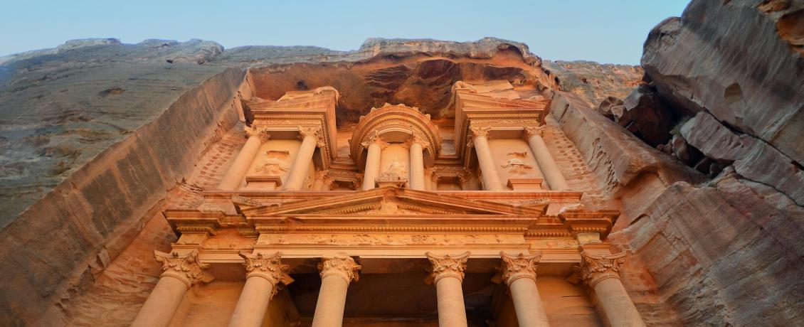 Admire the impressive Treasury in Petra, Jordan
