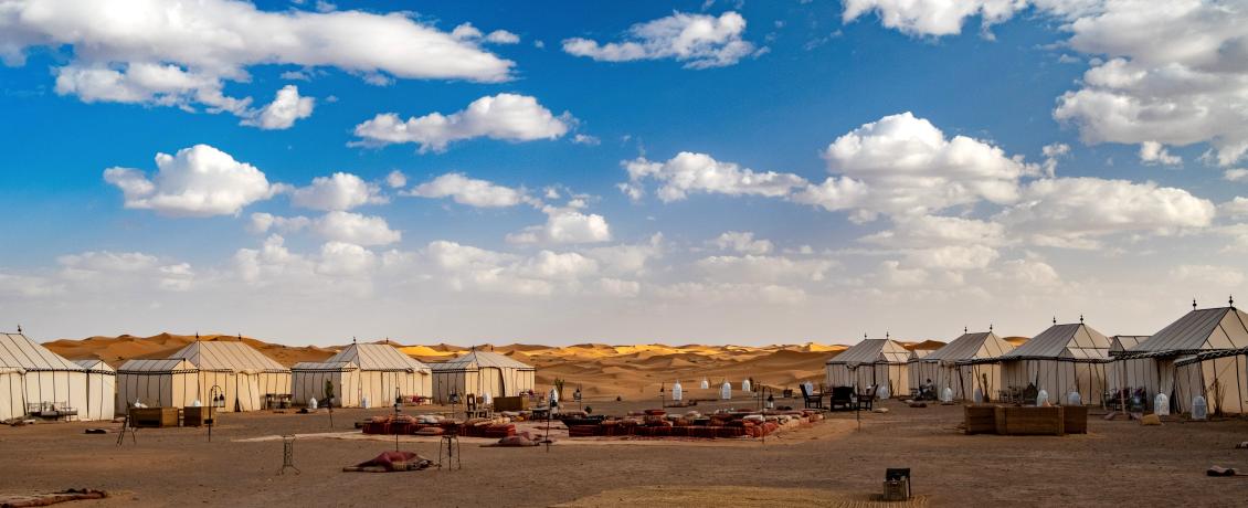 Tented camp in the Sahara desert