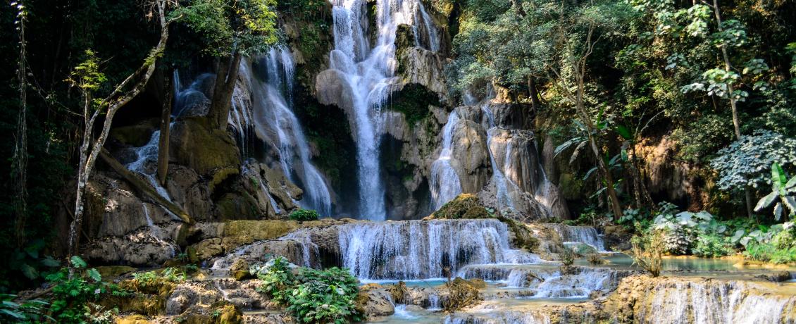 The beautiful Kuang Si Falls