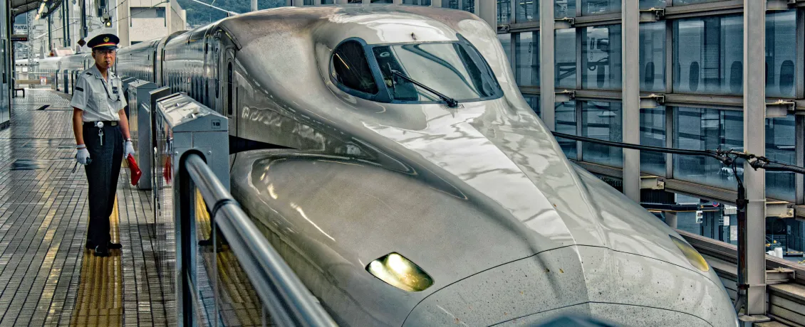 Experience Japan's extensive and very efficient bullet train