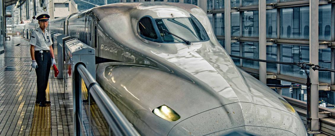 Experience Japan's extensive and very efficient bullet train