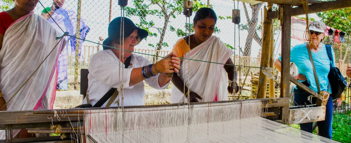Weave with local artisans in Bishwanath Ghat