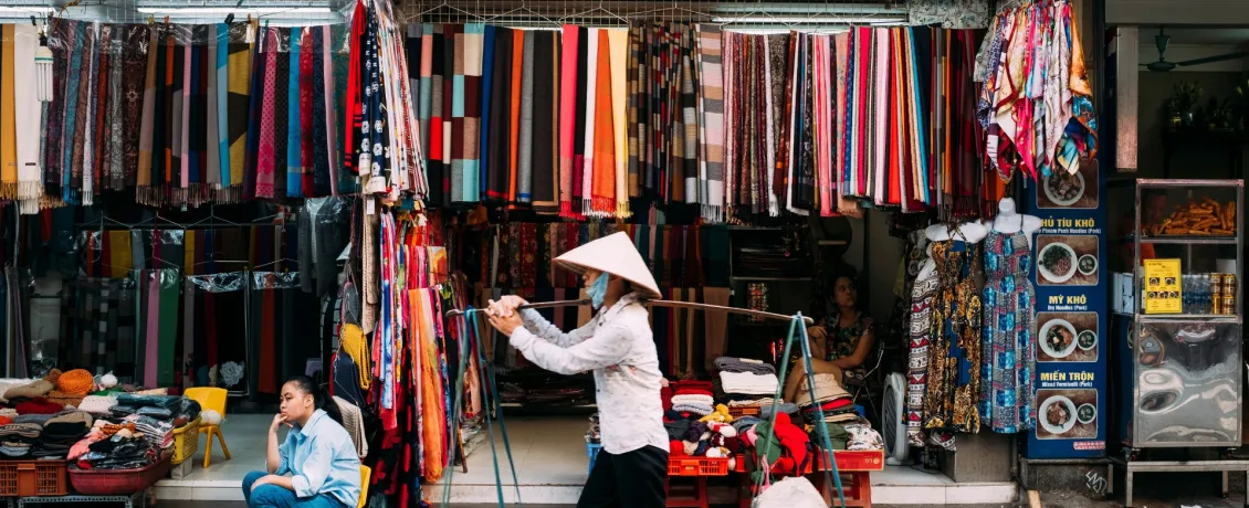 A street vendor in Hanoi