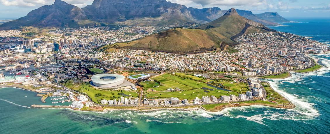 Aerial views of Cape Town