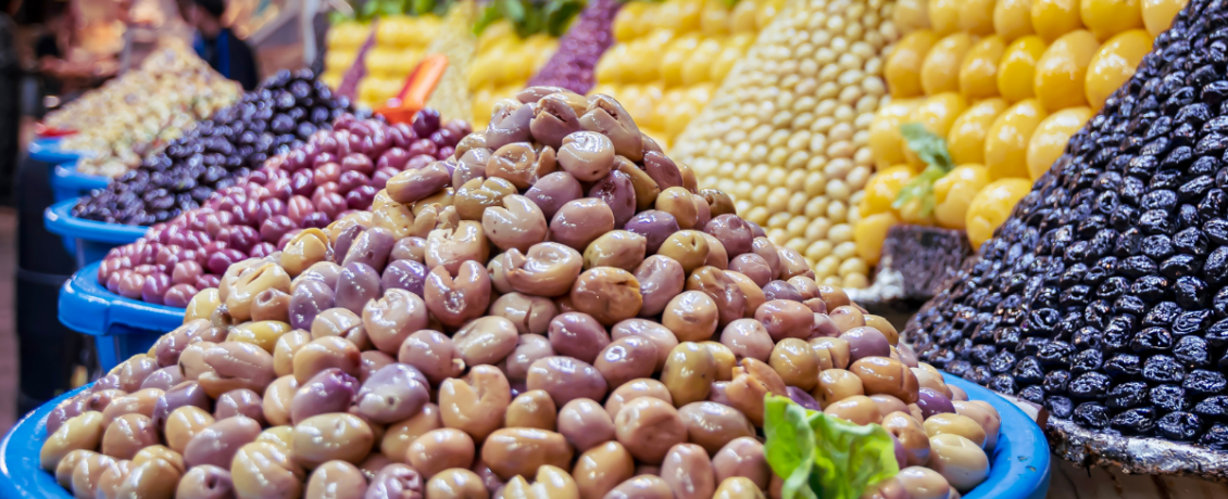 Olives at Meknes market