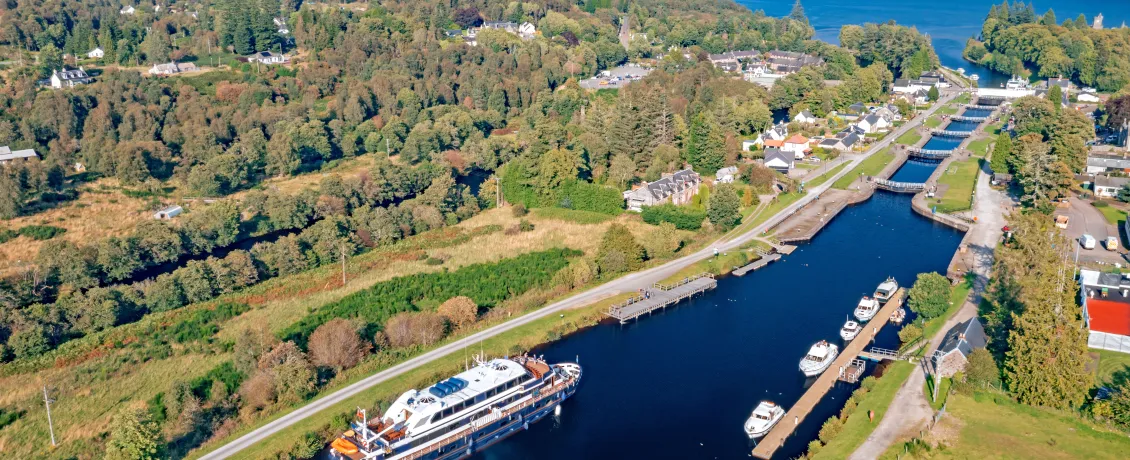 Navigating Scotland’s scenic heart, Caledonian Canal. Credit Hebridean Island Cruises. 