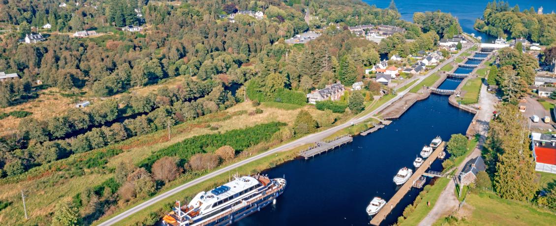 Navigating Scotland’s scenic heart, Caledonian Canal. Credit Hebridean Island Cruises. 