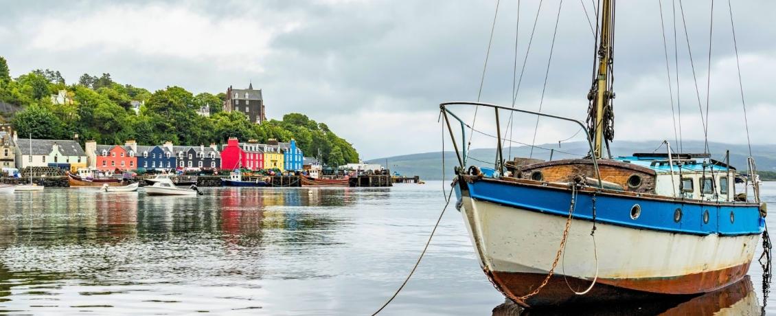 Tobermory's colorful Georgian facades, Isle of Mull's storybook capital.