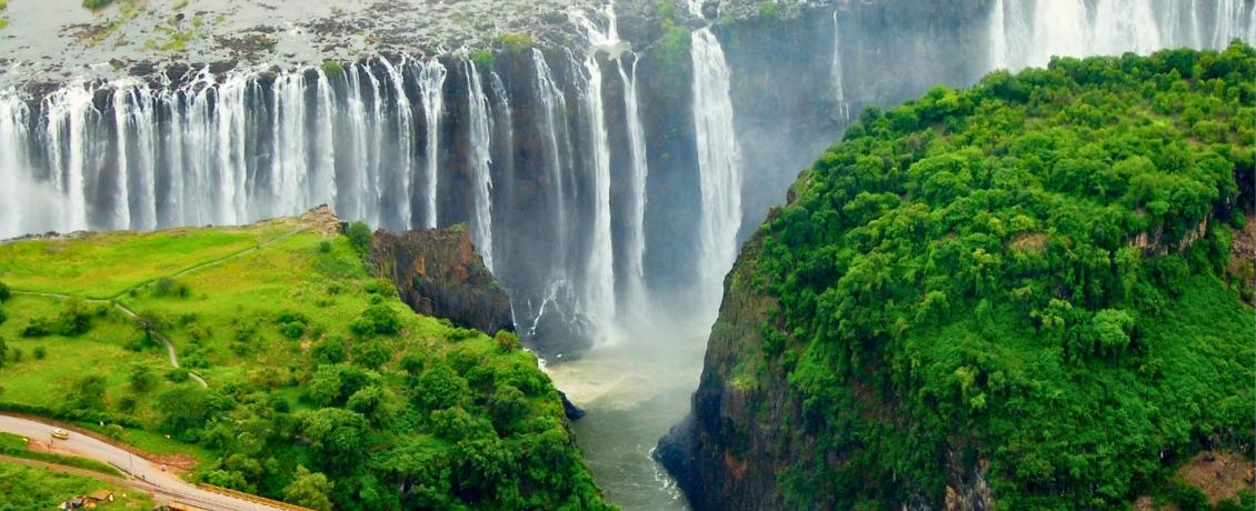 Aerial views of Victoria Falls