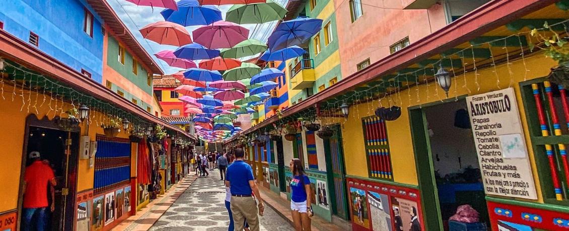 Visit the colourful town of Guatape