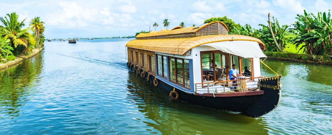 Cruise through the tranquil backwaters of Kerala
