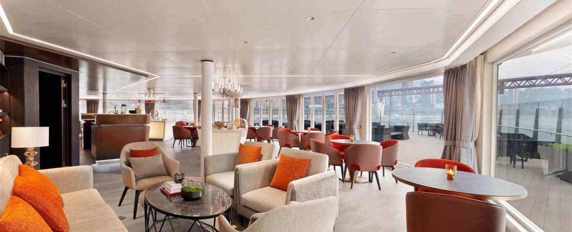 Panorama Café lounge aboard the Century Victory