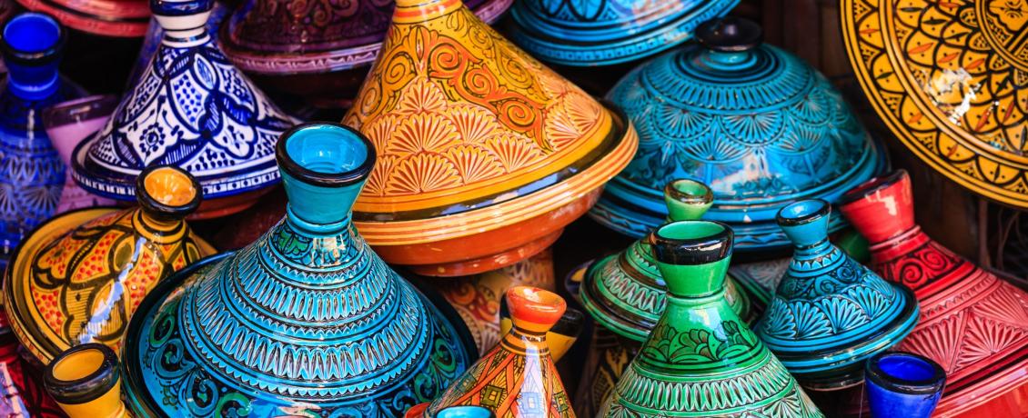 Colourful tajines