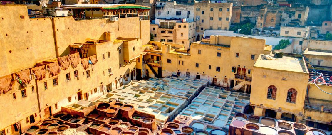 Tanneries in Fez Medina