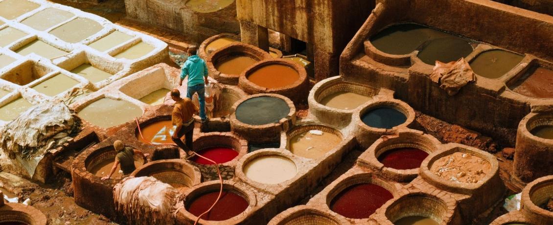 Tanneries in Fez Medina