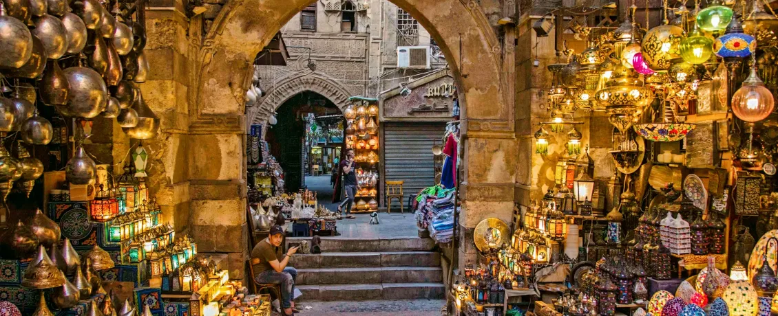 Visit Khan El Khalili, popular among tourists and Egyptians alike