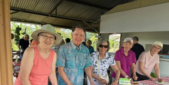 Travellers taking part in a hands-on cooking experience in Costa Rica