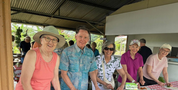 Travellers taking part in a hands-on cooking experience in Costa Rica